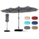 3.9m Double Sided LED Patio Umbrella with 108 Lights and Base