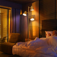 3-Bulb Floor Lamp with Adjustable Lampshades & Sturdy Metal Pole for Bedroom