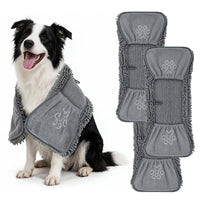3-Piece Microfiber Dog Towel Set with Mitt Highly Absorbent