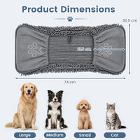 3-Piece Microfiber Dog Towel Set with Mitt Highly Absorbent