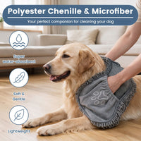 3-Piece Microfiber Dog Towel Set with Mitt Highly Absorbent