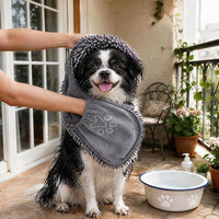 3-Piece Microfiber Dog Towel Set with Mitt Highly Absorbent