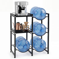 3-Tier 18.9L Water Jug Holder with Shelves for Home Kitchen Office