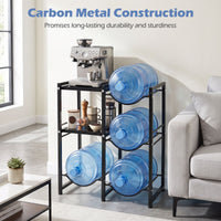 3-Tier 18.9L Water Jug Holder with Shelves for Home Kitchen Office