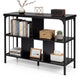 3-Tier Bookshelf with Anti Tipping Kits and Metal Frame for Home Office
