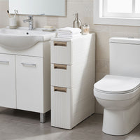 3/4-Tier Narrow Storage Cabinet with 3/4 Drawers and 2/3 Dividers