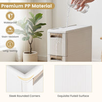 3/4-Tier Narrow Storage Cabinet with 3/4 Drawers and 2/3 Dividers