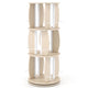 3-Tier Rotating Bookshelf Tower with Display Stands