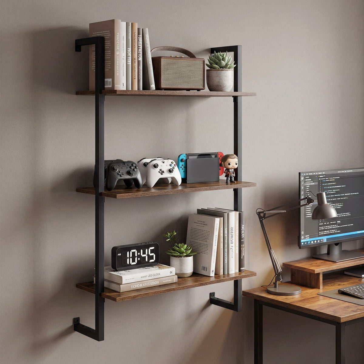 3-Tier Floating Shelf for Wall