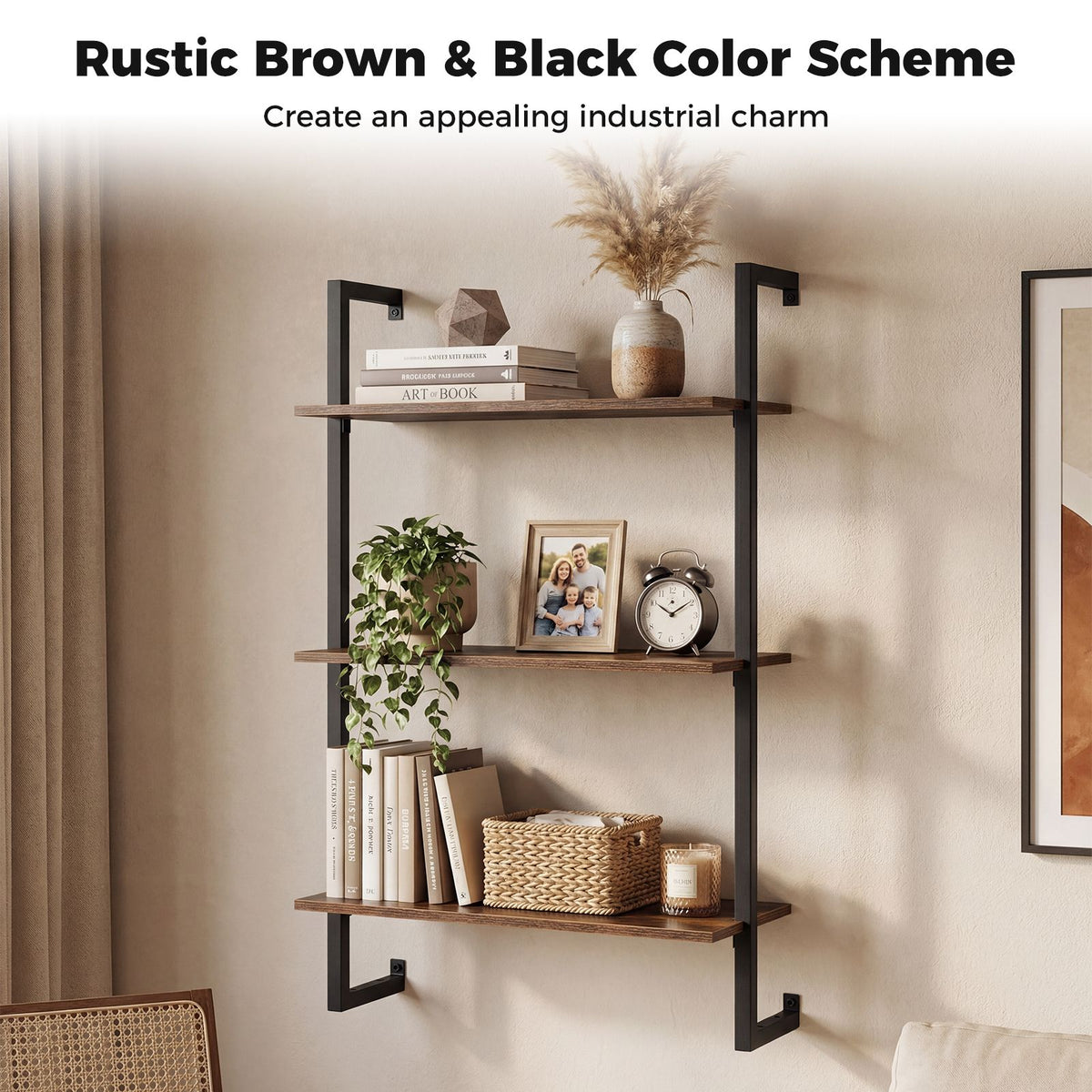 3-Tier Floating Shelf for Wall