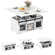 3-in-1 Convertible Coffee Table with and 3 Hidden Storage Compartments