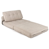 3-in-1 Folding Sofa Bed with Bolster and Pillow Convertible Sleeper Chair
