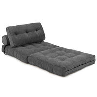 3-in-1 Folding Sofa Bed with Bolster and Pillow Convertible Sleeper Chair