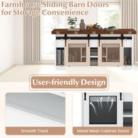 3-in-1 Convertible Dining Table with and 3 Hidden Storage Compartments