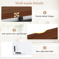 3-in-1 Convertible Dining Table with and 3 Hidden Storage Compartments