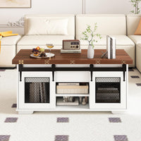 3-in-1 Convertible Dining Table with and 3 Hidden Storage Compartments