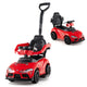 3-in-1 Push Car for Toddlers with Handle and Music for Boys and Girls Aged 1.5-5 Years Old