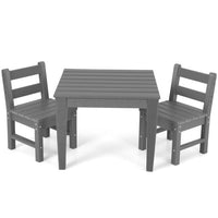 3-Piece All-Weather Kids Table & Chairs Set for Home & Backyard