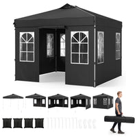 3 x 3/6M Pop Up Canopy Tent with 4 Sidewalls for Parties and Events