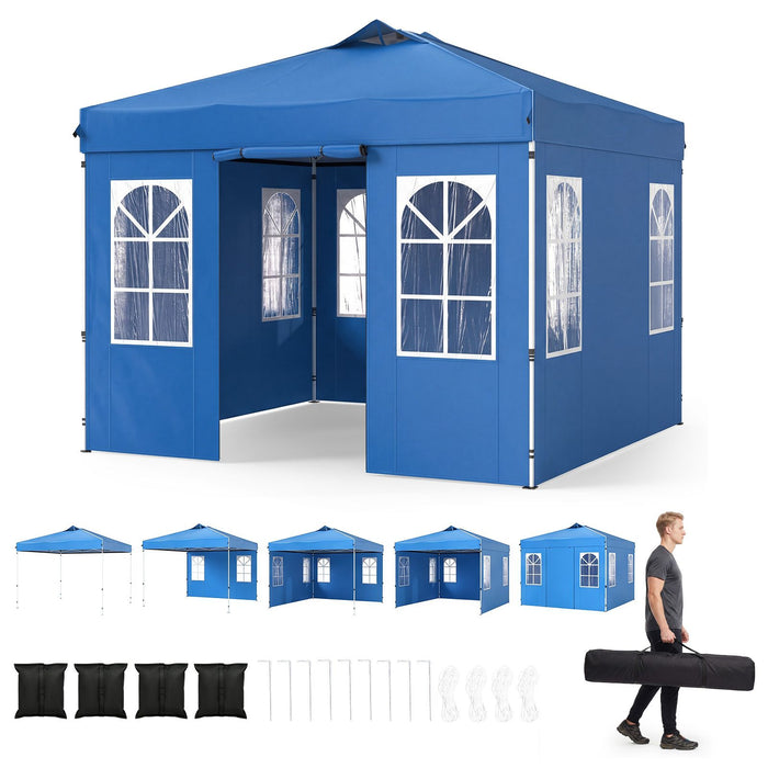 3 x 3/6M Pop Up Canopy Tent with 4 Sidewalls for Parties and Events