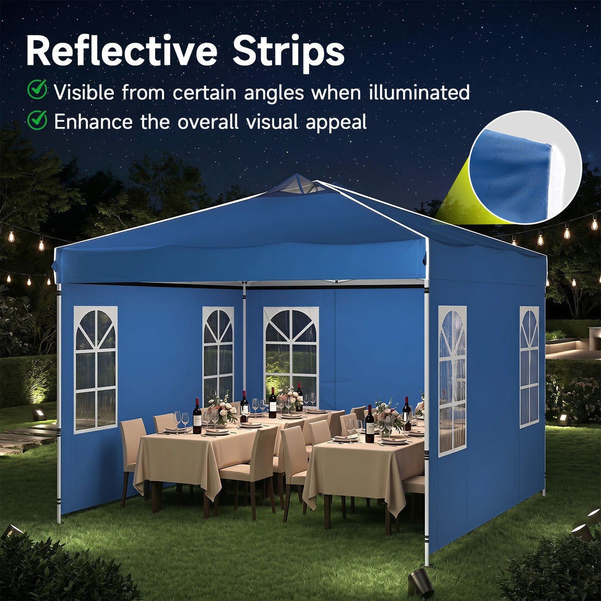 3 x 3/6M Pop Up Canopy Tent with 4 Sidewalls for Parties and Events