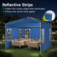 3 x 3/6M Pop Up Canopy Tent with 4 Sidewalls for Parties and Events