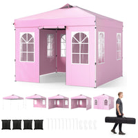 3 x 3/6M Pop Up Canopy Tent with 4 Sidewalls for Parties and Events