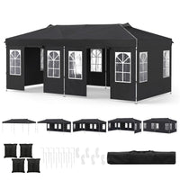 3 x 3/6M Pop Up Canopy Tent with 4 Sidewalls for Parties and Events