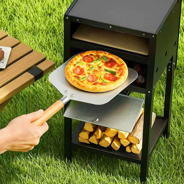 30 CM Outdoor Pizza Oven Freestanding Wood-Fired Pizza Stove with Ash Tray