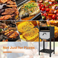 30 CM Outdoor Pizza Oven Freestanding Wood-Fired Pizza Stove with Ash Tray
