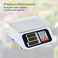 30 KG Price Computing Scale with Dual-sided LED Display