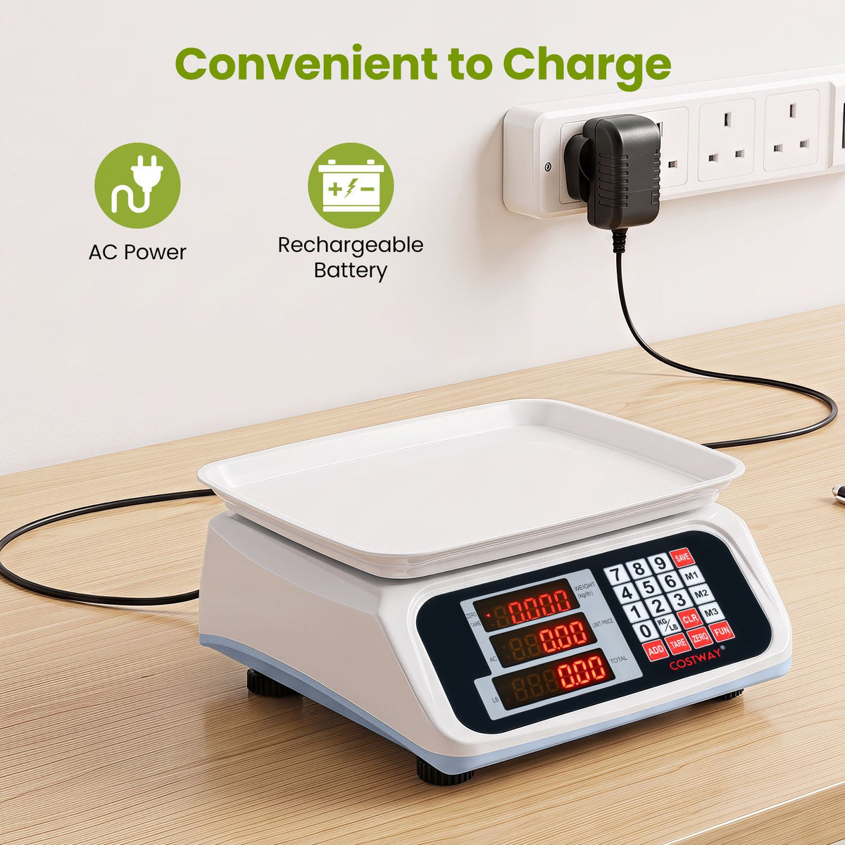 30 KG Price Computing Scale with Dual-sided LED Display