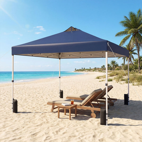 300 x 300 CM Pop Up Canopy Tent with 4 Sandbags and Stakes for Outdoor Camping