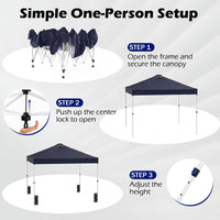 300 x 300 CM Pop Up Canopy Tent with 4 Sandbags and Stakes for Outdoor Camping
