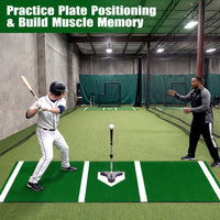 302 x 116 CM Baseball and Softball Hitting Mat Heavy-Duty 15 mm Turf