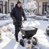 30kg Walk-Behind Broadcast Spreader with 32.5cm All-Terrain Pneumatic Tires