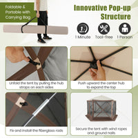 350 x 350 CM Pop-Up Screen House tent with Removable Walls