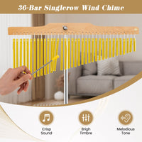 36-Bar Chimes Percussion Instrument with Foldable and Adjustable Stand for School