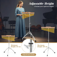 36-Bar Chimes Percussion Instrument with Foldable and Adjustable Stand for School