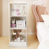 360° Spinning Corner Bookcase with Chalkboard and Mirror