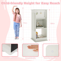 360° Spinning Corner Bookcase with Chalkboard and Mirror