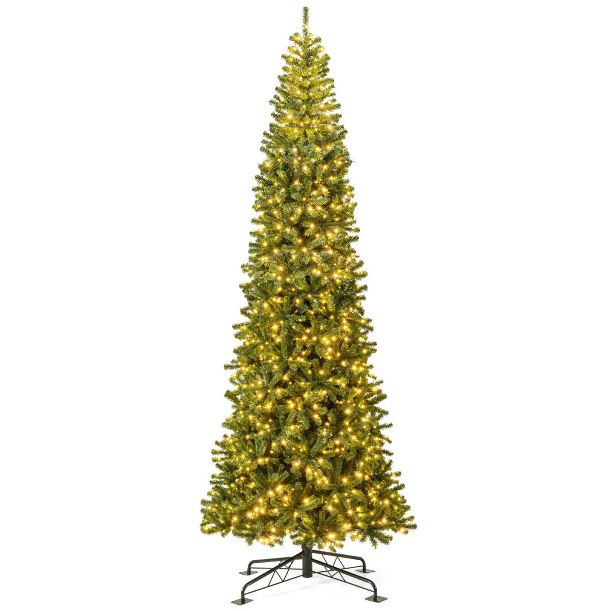 360 cm Tall Prelit Hinged Artificial Christmas Tree Quick Power Connector