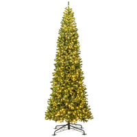 360 cm Tall Prelit Hinged Artificial Christmas Tree Quick Power Connector
