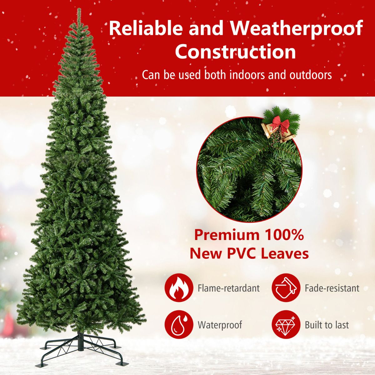 360 cm Tall Prelit Hinged Artificial Christmas Tree Quick Power Connector