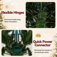 360cm Artificial Christmas Tree with 360° Quick Power Connector for Home Party Shopping Mall