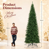 360cm Artificial Christmas Tree with 360° Quick Power Connector for Home Party Shopping Mall