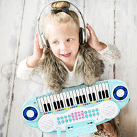 37 Keys Electronic Musical Instrument with Microphone 8 Tone and 4 Percussion Instruments
