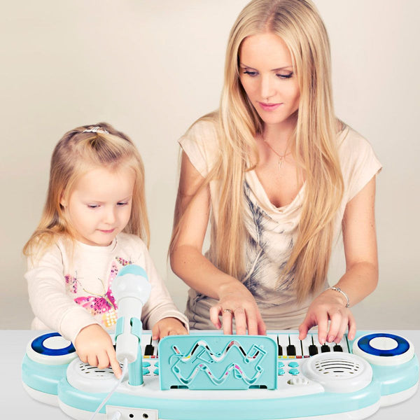 37 Keys Electronic Musical Instrument with Microphone 8 Tone and 4 Percussion Instruments