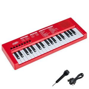 37 Keys Portable Electric Keyboard Piano with Microphone and 8 Tones