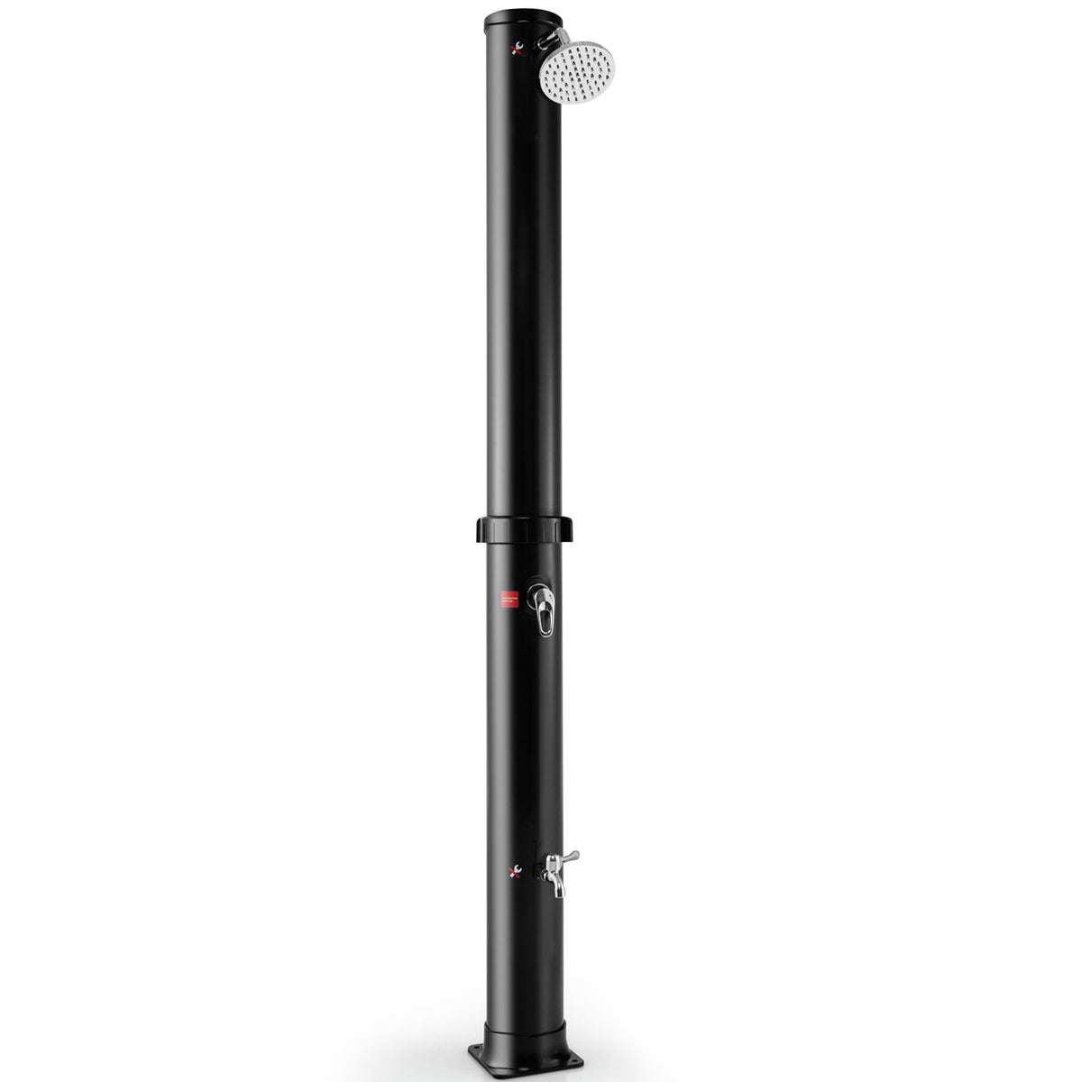 38 L Solar Heated Outdoor Shower with Rotating Shower Head